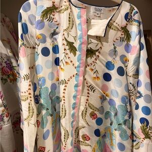 Floral and Polka Dot Long Sleeve Dress